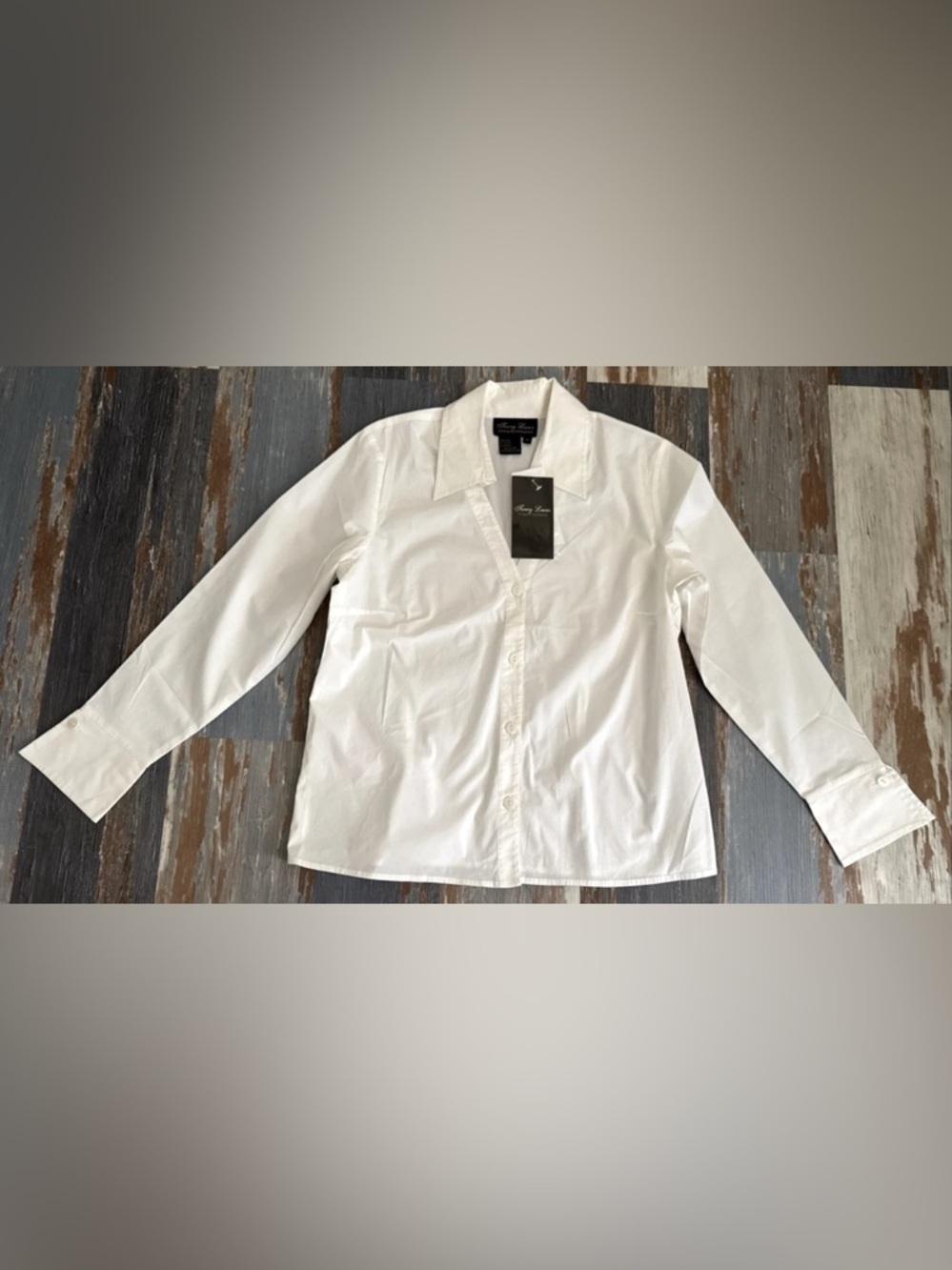 Terry Lewis Button Down Shirt Womens 16 XL White Cuff Sleeve Stretch Career NEW